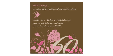 12 - invitation - 60th birthday